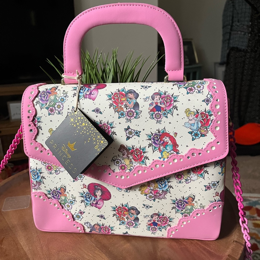 NWT Disney Princess Tattoo Loungefly Crossbody Bag